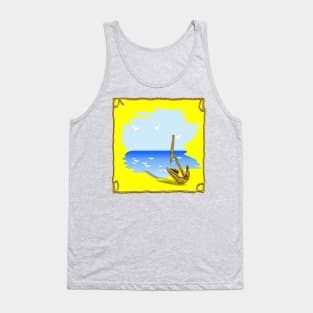 Anchor on the beach in a summer setting Tank Top